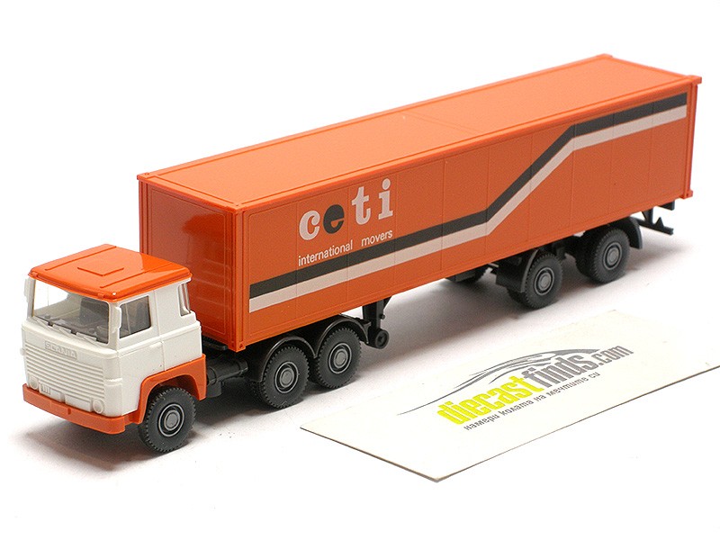 Scania R111 Trailer truck "Ceti" white/orange