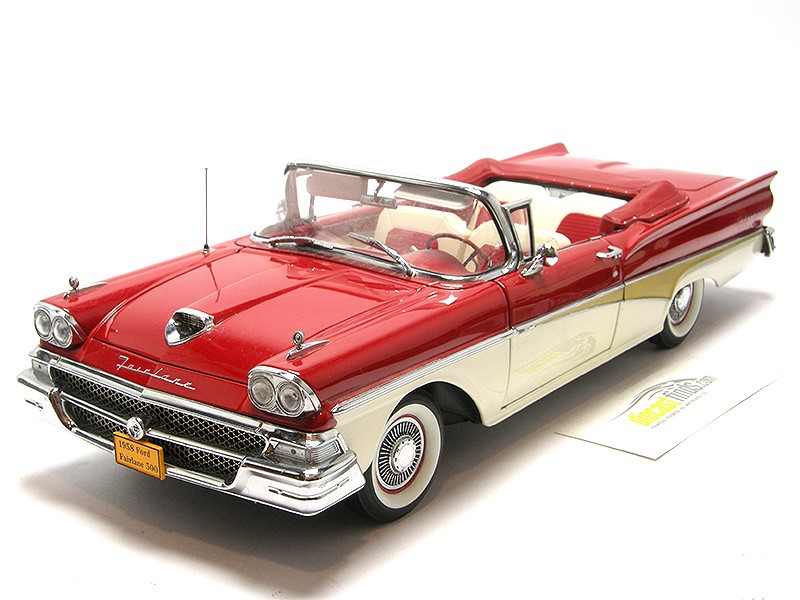Ford Fairlane 500 Convertible 1958 torch red/white