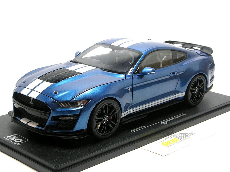 Ford Mustang Shelby GT500 2022 blue metallic/white stripes
