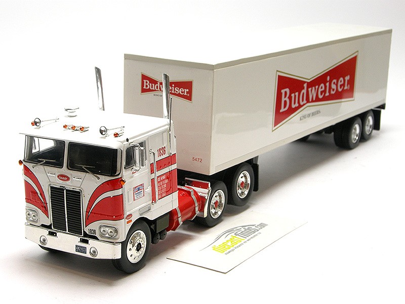 Peterbilt 352 Pacemaker Tractor & Trailer "Budweiser 1979 red, white, and silver