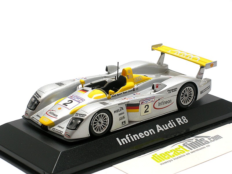Audi R8 Infineon #2 Team Joest 2001 24h Le Mans silver/yellow