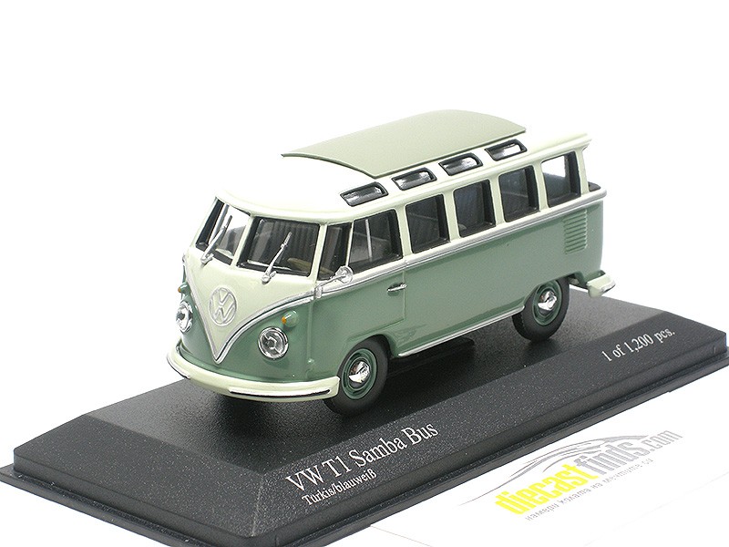 VW Volskwagen T1 Samba Bus 1961 White/Green
