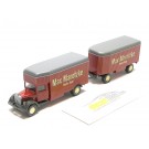 Mercedes-Benz L 2500 furniture truck with trailer dark red/grey