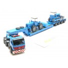 Mercedes-Benz SK 2444 S low-loader w. heavy machinery load blue